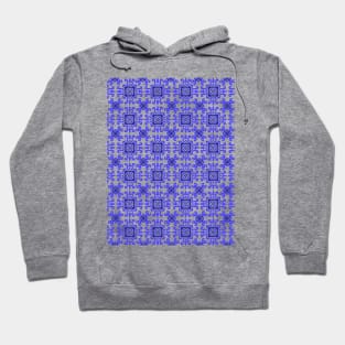 Classic European Blue Tiles Pattern Hoodie